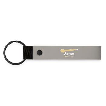 Ameland | Vintage Map Retro - Matte Pu Keyring - light grey - Front
