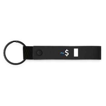 Commande Linux Shell - Porte-clés en PU mat - noir - Devant
