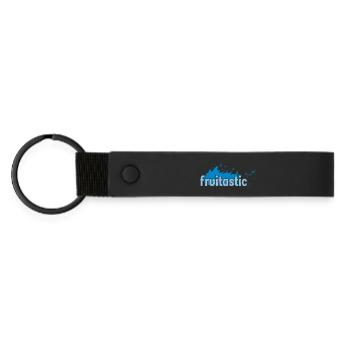 fruitastic claim fresh splash blue - Matte Pu Keyring - black - Front