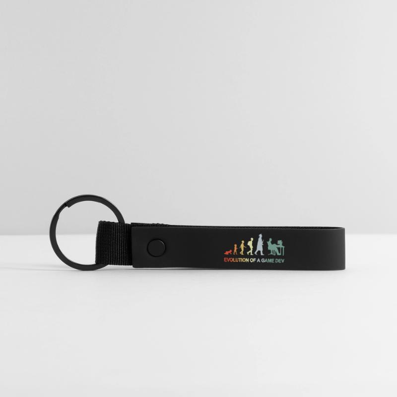 Game Dev Evolution Matte Pu Keyring