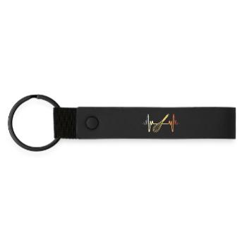 Vintage Hand Mixer - Matte Pu Keyring - black - Front