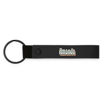 Amanda t-shirt rétro vintage t-shirt idée cadeau - Porte-clés en PU mat - noir - Devant
