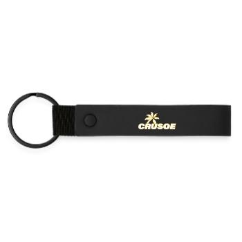 CRUSOE - Porte-clés en PU mat - noir - Devant
