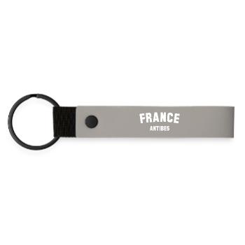 ANTIBES France Frankreich - Matte Pu Keyring - light grey - Front