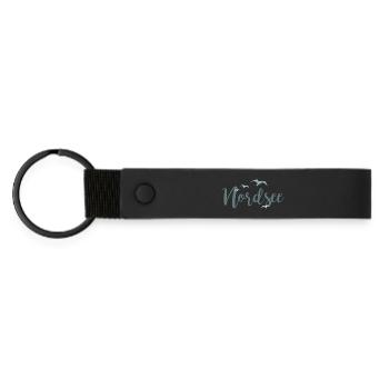 Oiseaux en vol Thème de l’eau Design - Porte-clés en PU mat - noir - Devant