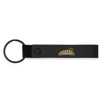 Gift for Horse Keeper - Matte Pu Keyring - black - Front