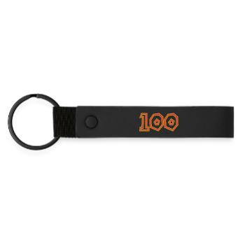 100. 100 ANS. 100e ANNIVERSAIRE. ANNIVERSAIRE 100  - Porte-clés en PU mat - noir - Devant