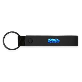 Graffiti DANIEL Name Gift Ideal Printable - Matte Pu Keyring - black - Front