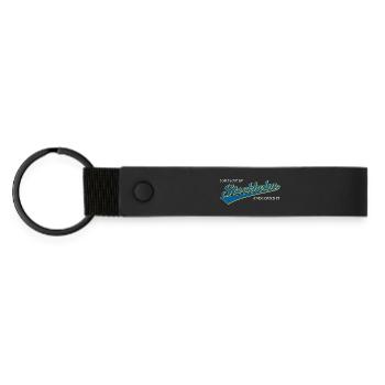 I Got Lost In Stockholm And Loved It, Swedish City - Matte Pu Keyring - black - Front