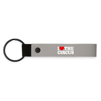 I love the circus - Matte Pu Keyring - light grey - Front