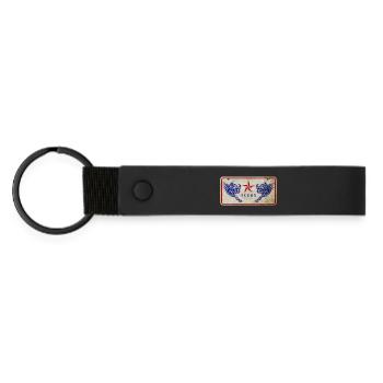 Bouclier du Texas - Porte-clés en PU mat - noir - Devant