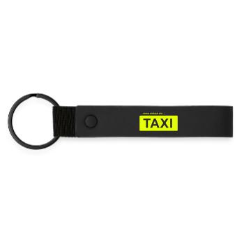 nimm einfach ein taxi - Matte PU Schlüsselanhänger - Schwarz - Vorne