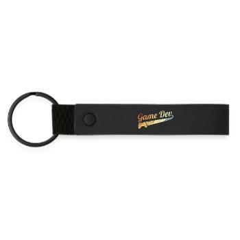 Vintage Game Developer - Matte Pu Keyring - black - Front