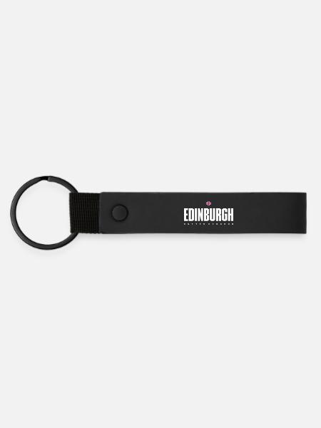 Edinburgh - Matte PU Schlüsselanhänger - Schwarz