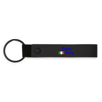 Bari Italia - Stylish prints - Matte Pu Keyring - black - Front