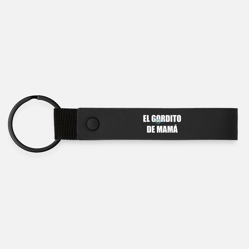Mom's Chubby in WHITE - Matte Pu Keyring - black