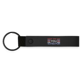 Relive the day you voted for - Matte Pu Keyring - black - Front