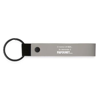 Accomplice daddy - Matte Pu Keyring - light grey - Front