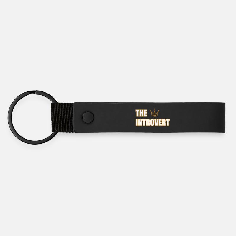 THE INTROVERT – Design minimaliste & Calm Statement - Porte-clés en PU mat - noir