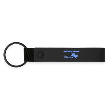 RODEO ADVENTURE - Matte Pu Keyring - black - Front