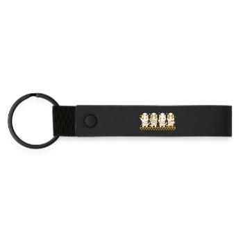 Ère du levain de pain au - Porte-clés en PU mat - noir - Devant