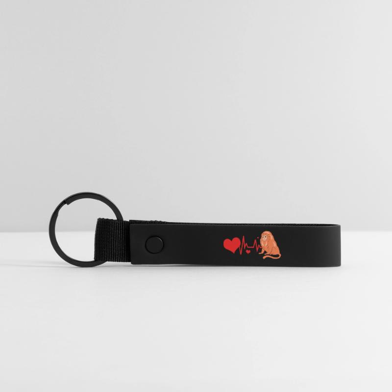 Tamarin Monkey Monkey Monkey Monkey Face Matte Pu Keyring