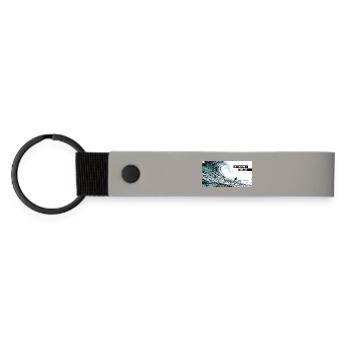 Do Something Fearless - Matte Pu Keyring - light grey - Front