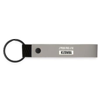 Je peux pas j'ai Kizomba - Porte-clés en PU mat - gris clair - Devant