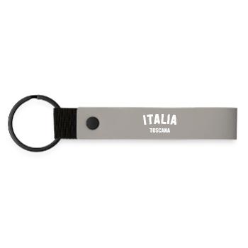 TOSCANA Toskana Italia Italien - Matte PU Schlüsselanhänger - Hellgrau - Vorne