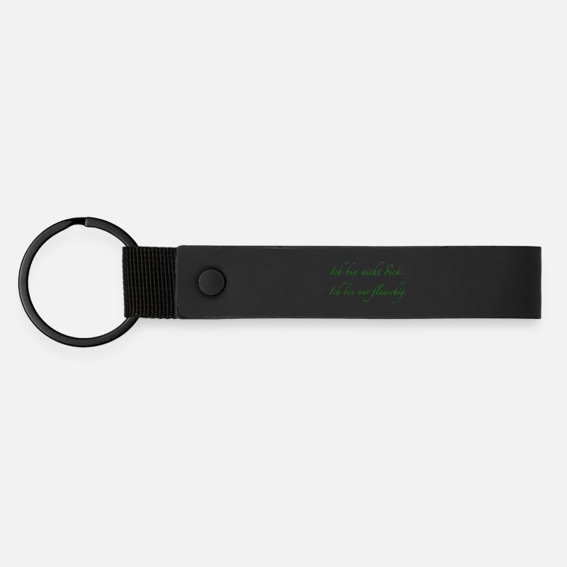 I'm not fat. - Matte Pu Keyring - black