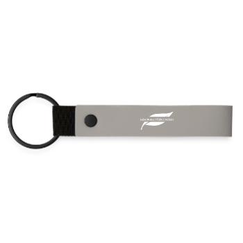 Nature & Freedom - White Design for the Dark - Matte Pu Keyring - light grey - Front