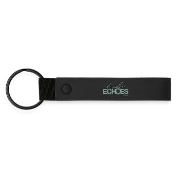 Synthesizer Modular Addicted Endless Echoes - Matte Pu Keyring - black - Front