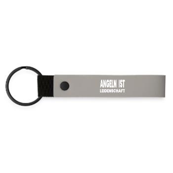 Angling - Matte Pu Keyring - light grey - Front