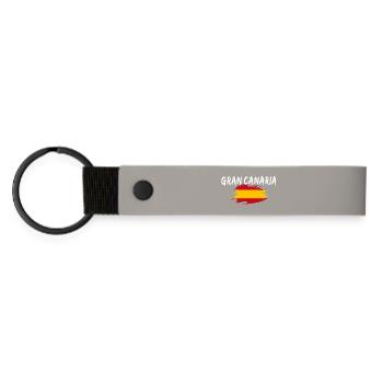 Gran Canaria Island Spain - Matte Pu Keyring - light grey - Front