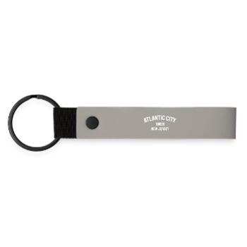Atlantic City - Est. 1854 - New Jersey - USA - Matte Pu Keyring - light grey - Front