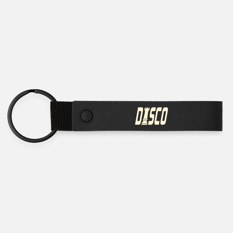 TOUR D’ÉCHECS DISCO - Porte-clés en PU mat - noir