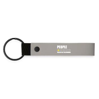 On ne recommanderait pas les anti-humains introvertis - Porte-clés en PU mat - gris clair - Devant