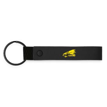 Fussball Dortmund - Matte PU Schlüsselanhänger - Schwarz - Vorne
