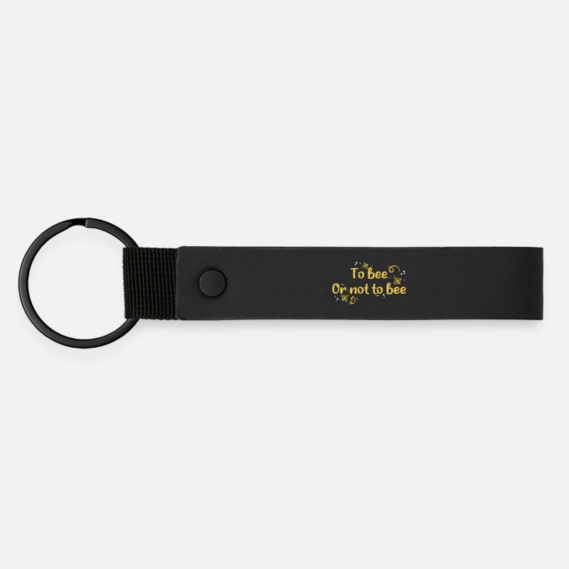 to bee or not to bee - Porte-clés en PU mat - noir