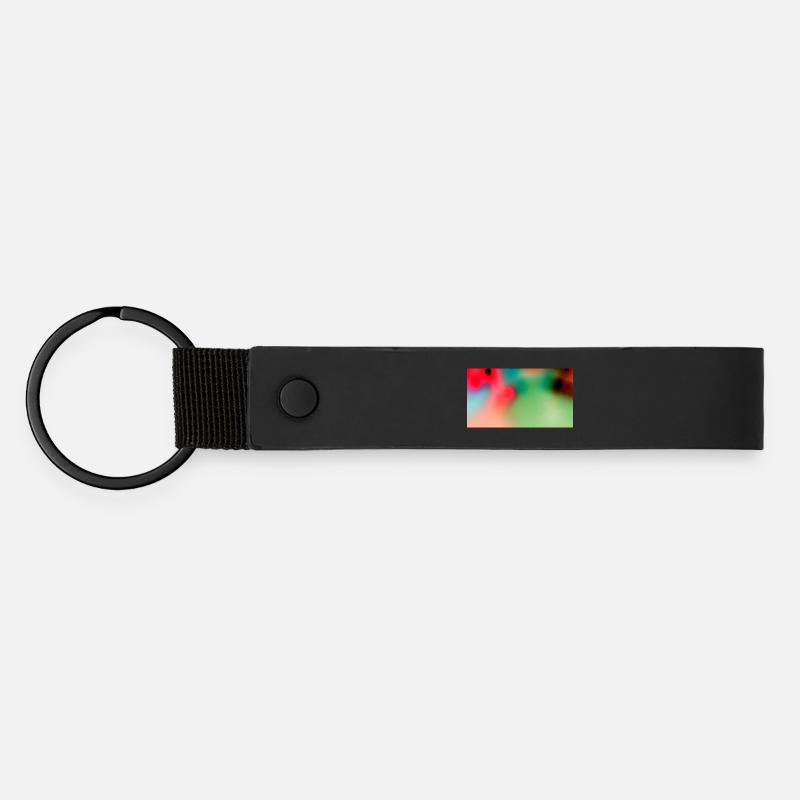 Happy Star - Matte Pu Keyring - black