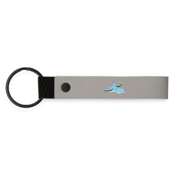 Oeil glissé banane - Porte-clés en PU mat - gris clair - Devant