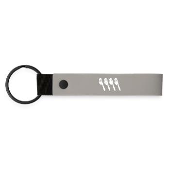 Croquis de clé à pipe - Porte-clés en PU mat - gris clair - Devant