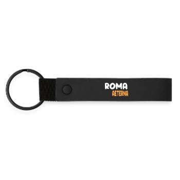 Roma Aeterna - Matte PU Schlüsselanhänger - Schwarz - Vorne