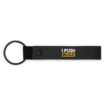 Programmer Funny Jokes - Matte Pu Keyring - black - Front