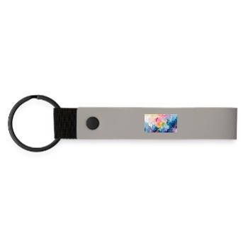 Aquarelle Explosion Art Design - Porte-clés en PU mat - gris clair - Devant