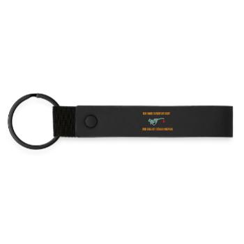 Petrol in the blood - Matte Pu Keyring - black - Front