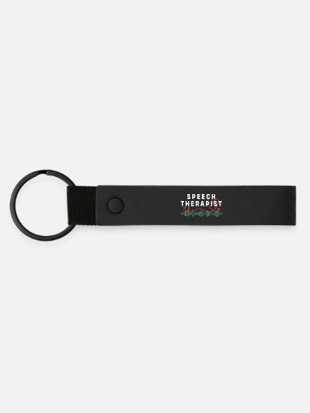 Sprachtherapeut Logopäde Logopädie - Matte PU Schlüsselanhänger - Schwarz