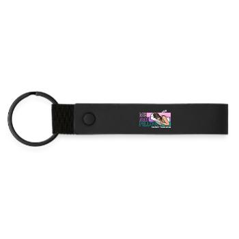 Moi lit oreiller rêve illustration - Porte-clés en PU mat - noir - Devant