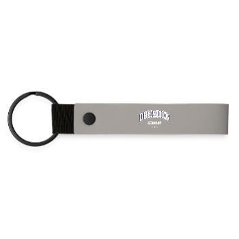 Dresden Germany Vintage Cities Motif College - Matte Pu Keyring - light grey - Front