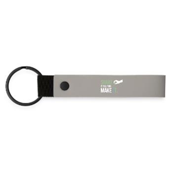 Équipement certifié spécialisé en succusion clinique - Porte-clés en PU mat - gris clair - Devant